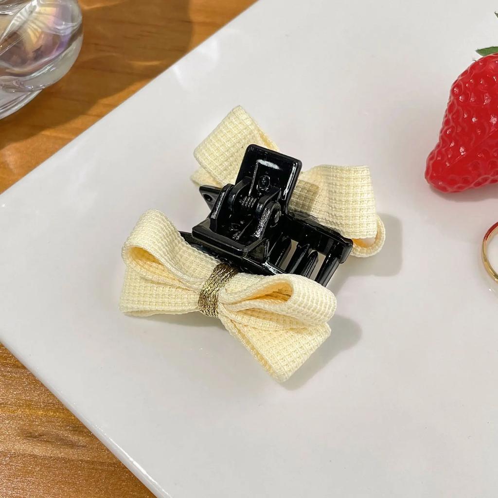 Mini Bow Grab Clip Girls Women Elegant Ponytail Braid Claw Clip Sweet Shark Crab Hair Card Korean Exquisite Hair Accessories