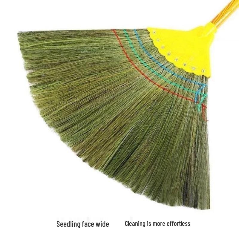 Old-Fashioned Sorghum Stalk Broom: Soft Bristles, Non-Stick Hair, Ideal for Home & Courtyard Sweeping