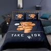 Cute Teddy Bearduvet cover for boys and girls, adult room decoration, bedding microfiber bed cover 3-piece set, bedroom decorati
