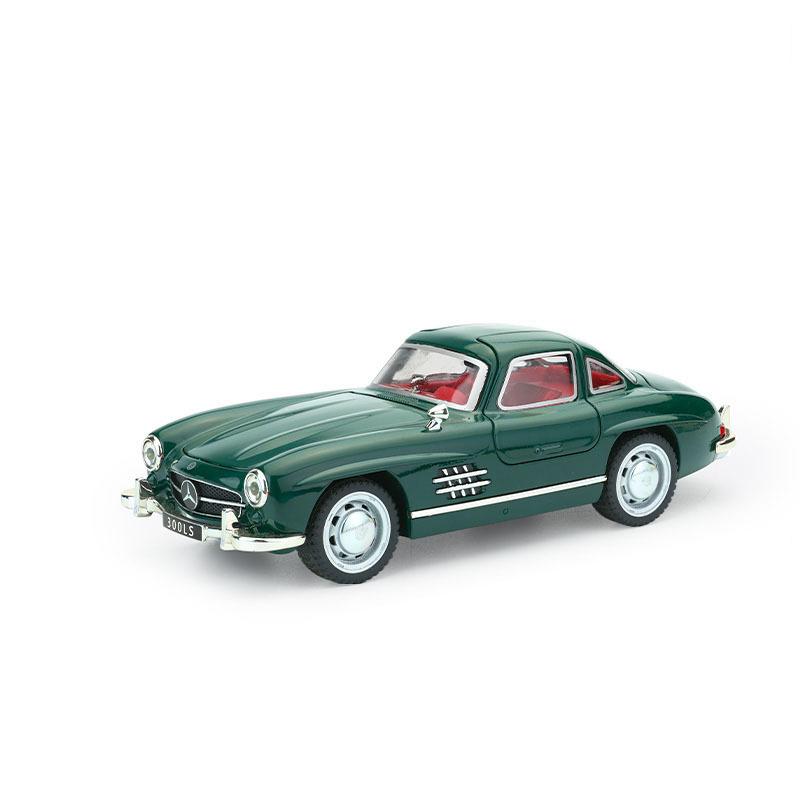 1/32 Mercedes-Benz 300SL Toy Car Model Diecast Metal Vehicle Vintage Miniature Pull Back Collection Gift for Children Kid Boys