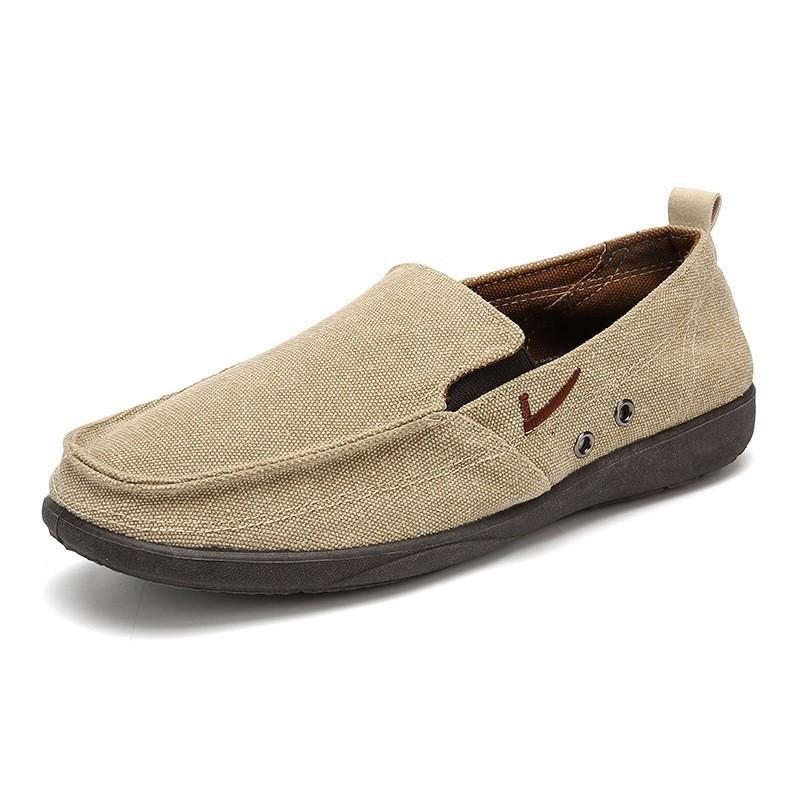 Streng ausgewählte Herren-Einzelschuhe mit weicher Sohle Doudou-Schuhe, neue Carlo Chi Canvas-Schuhe, zum Hineinschlüpfen, koreanische Version von Freizeitschuhen