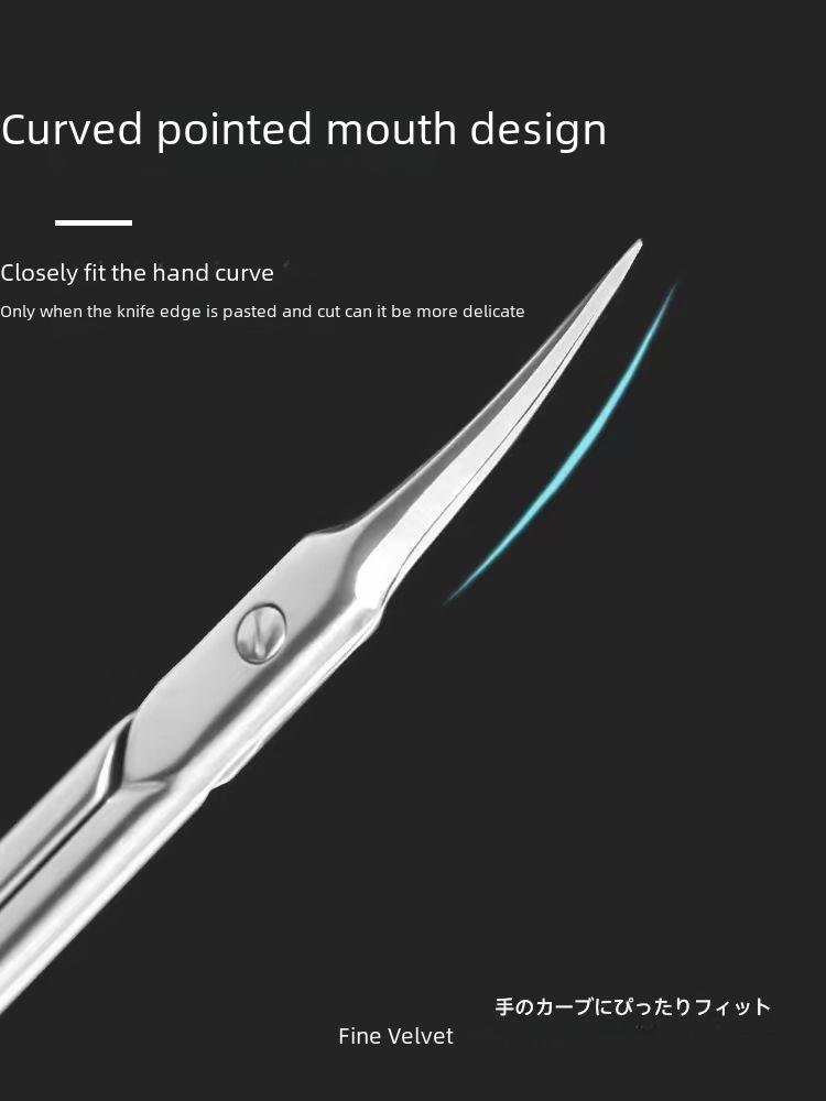Stainless Steel Curved Cuticle Scissors for Nail Salons