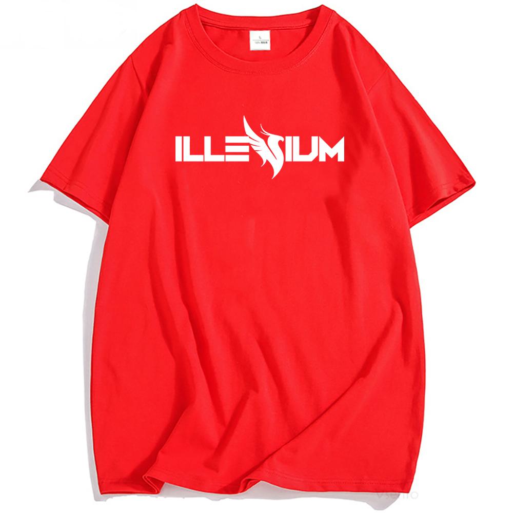 

ILLENIUM Graphic Print Tees Cotton Short Sleeve Unisex Streetwear Loose Casual Fashion Men/Women T-shirt Casual Tshirt XXL