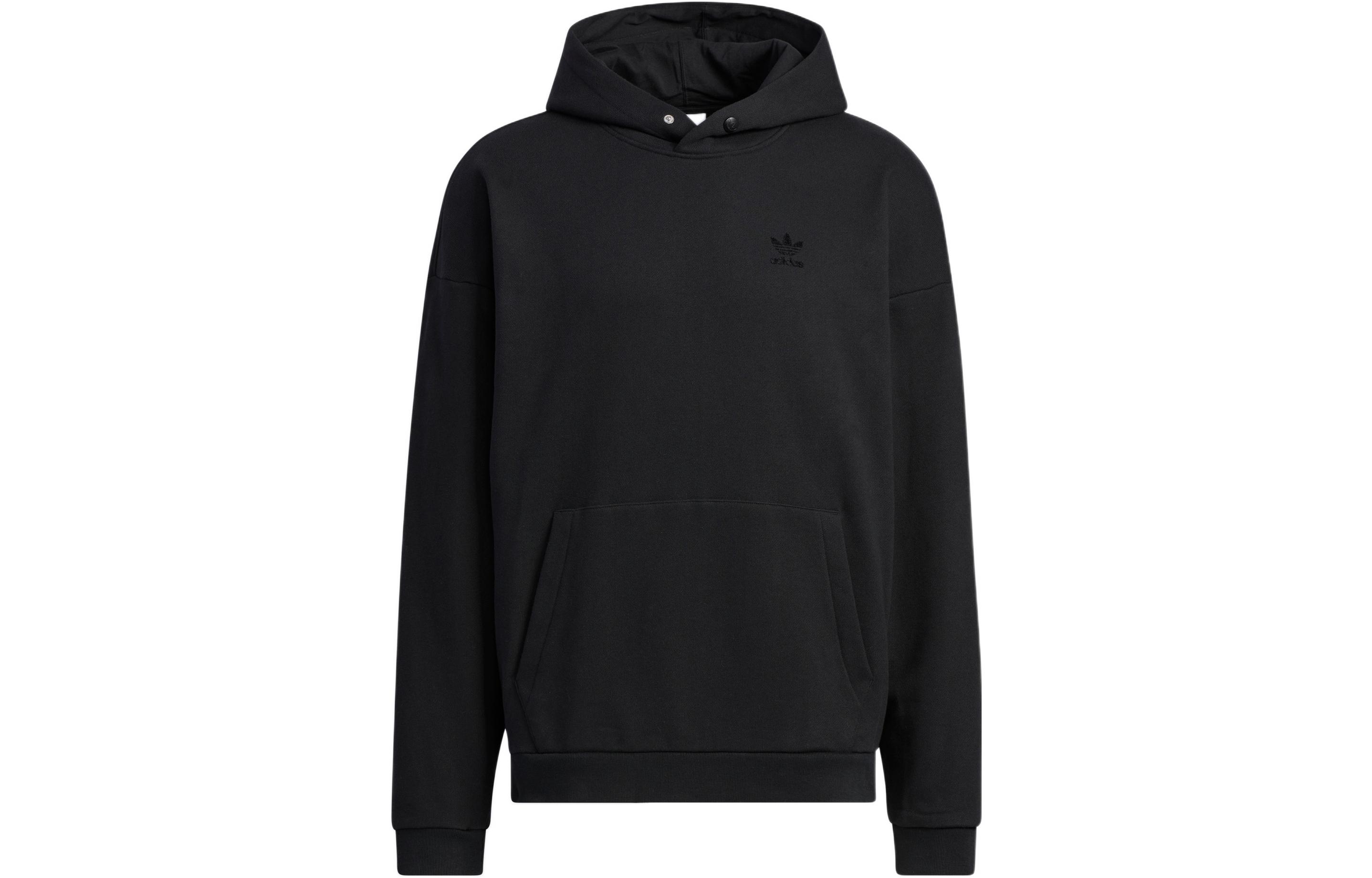Adidas Originals Essential Sweatshirts Men s Black Hooded Moderate Regular IC8146 S
