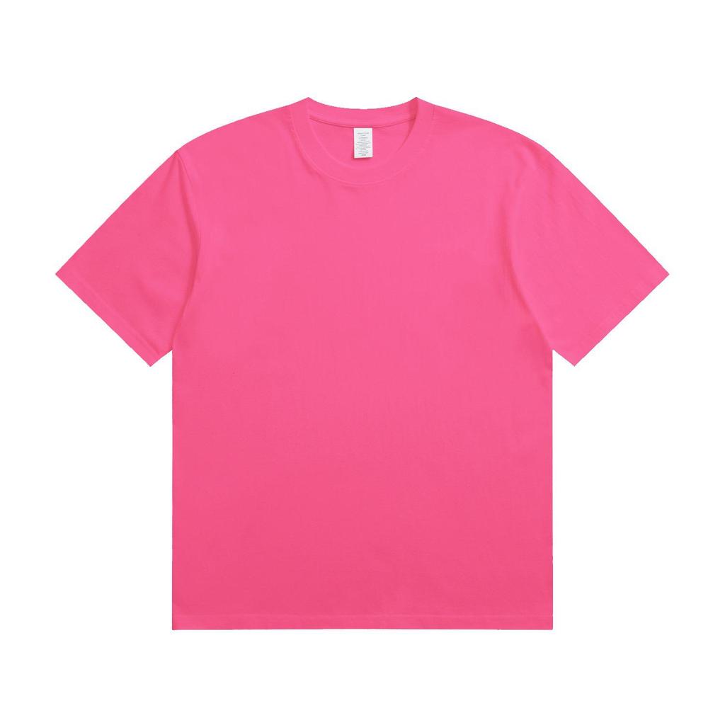 Camiseta de Manga Corta Pesada 230g Algodón Puro Estilo Japonés - Color Sólido Primavera/Verano, Versátil y Sencilla con Opción de Logo Personalizado