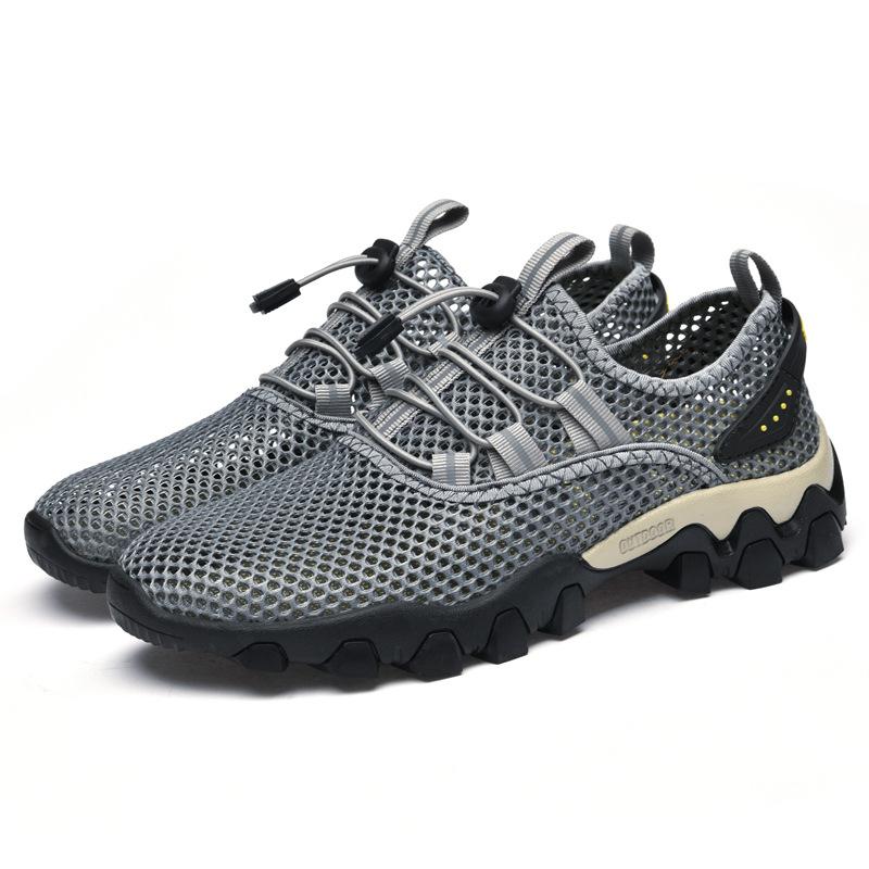 Large Size Men's Shoes Summer Breathable Mesh Shoes Sports and Leisure Shoes Men's Mountaineering Shoes Travel Hiking Shoes Mesh Shoes