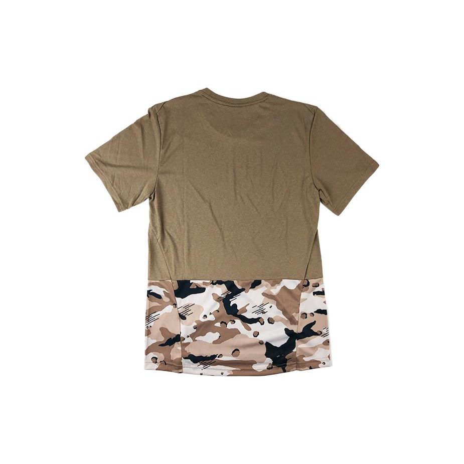 Nike T Shirts Men's Brown Crew Neck Moderate Straight Fit AQ1092-268