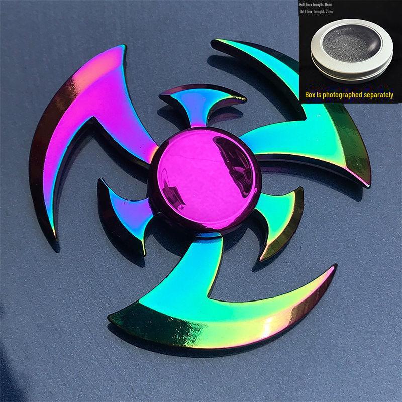 Leuchtendes, buntes Fingergyroskop aus Metall – cooles Dekompressionsspielzeug als Geschenk für Jungen und Schüler