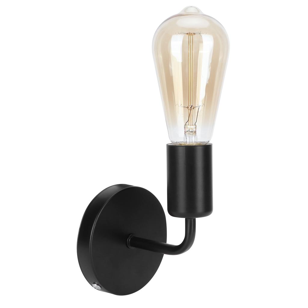 E27 Black Wall Lamp Retro Single Head Wall Light Fixture for Bedside Corridor Stair AC85?265V