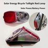 Plastic Solar Energy Bicycle Taillight 82*42mm Night Cycling Cycling Rear Light