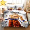 2026 Hot Sale Japanese Anime Dragon Ball Son Goku Bedding Set Quilt Cover Twin Full Bedroom Bed Decor for Teens Best Gifts