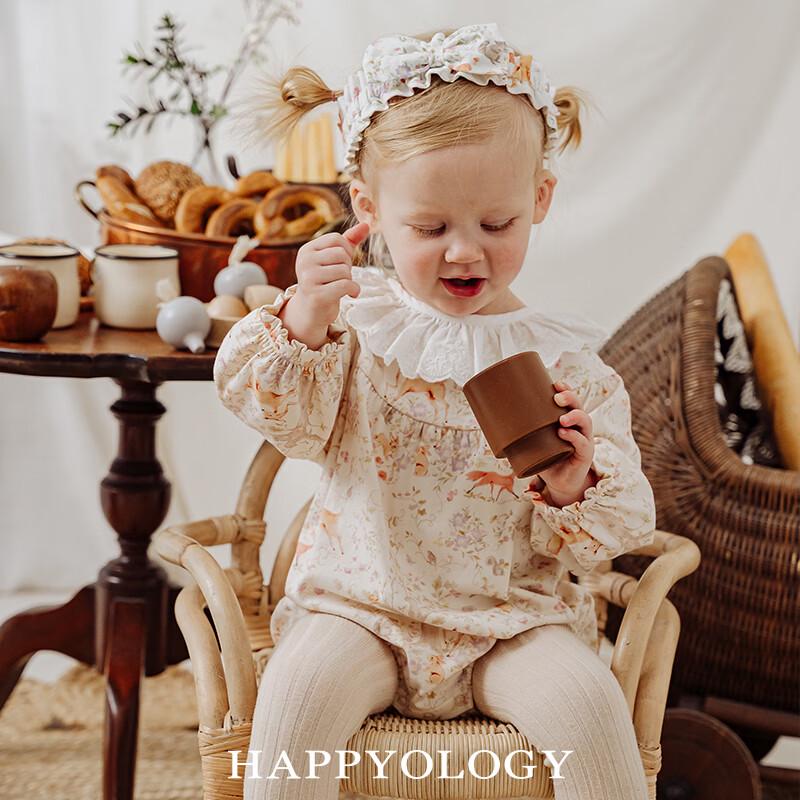 Happyology Kids Knitted Print Long-Sleeve Romper 2Y