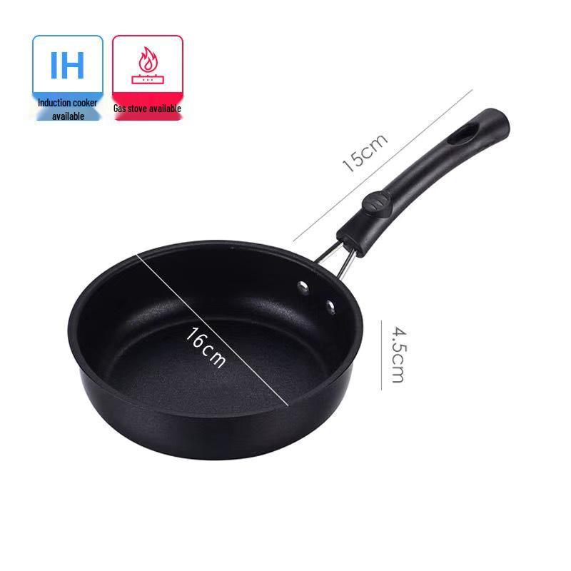 Mini Non-stick Frying Pan for Eggs and Steak, Induction Compatible, Flat-bottomed Maifan Stone Cookware