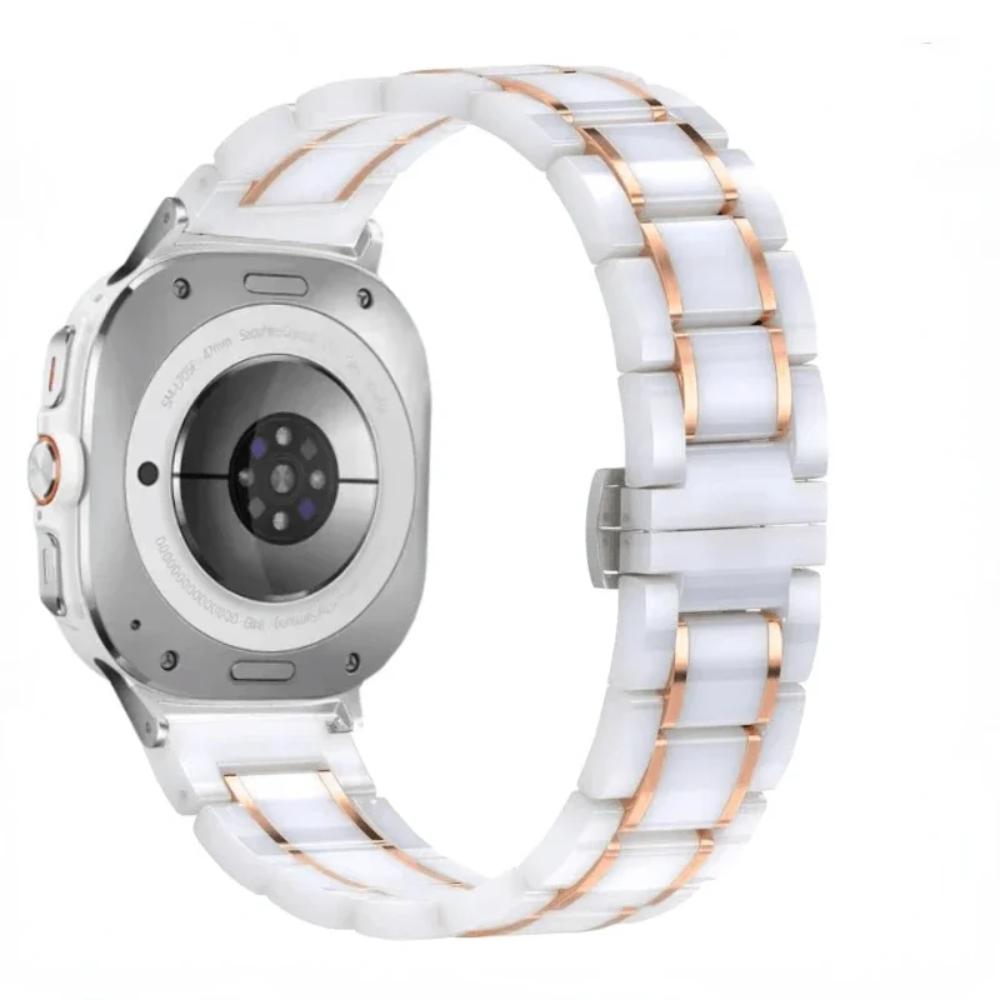 Keramický řemínek pro Samsung Galaxy Watch 8 Classic 46mm/Ultra 2025 47mm Náramek pro Galaxy Watch 8 44mm 40mm Kovový náramek