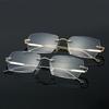 Alloy Rimless Diamond Cutting Man Glasses Frame Optical Prescription Eyeglasses Men Eyewear Fashion