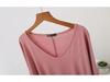 Plus Size V-Neck Batwing Sleeve High-Low Modal Top for Women