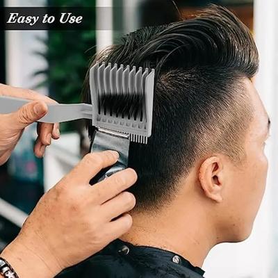 Men Barber Flat Top Fading Comb White Professional Hair Styling Combs Anti-static Hair Cutting Fade Comb Salon Hairdresser Tools
