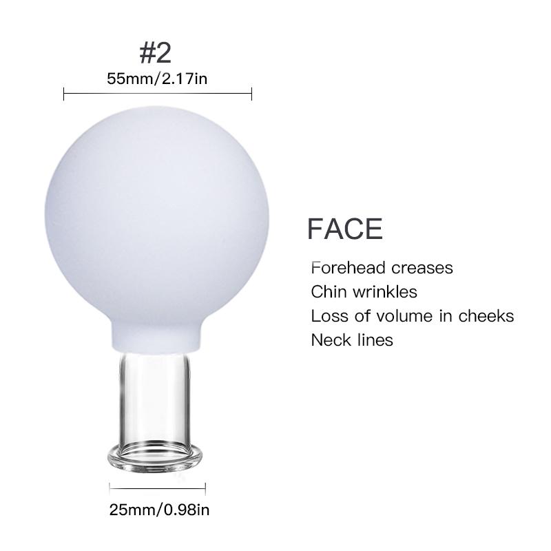 Rubber Face Massager Vacuum Cupping Face Skin Lifting Facial Cups Anti Cellulite Cup Anti-Wrinkle Cupping Therapy Facial Tool