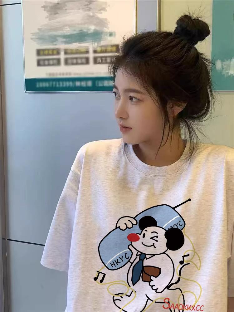 

Plus Size Women s Summer Grey Short Sleeve T-Shirt, 2025 Casual Loose Fit with American Style XL абрикосовий