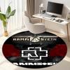 Famous German Rock Heavy Metal Band Rammstein Tile Lindemann Circular Carpet Decoration Anti Slip Home Table and Chair Mat Aisle Door Mat Carpet D15