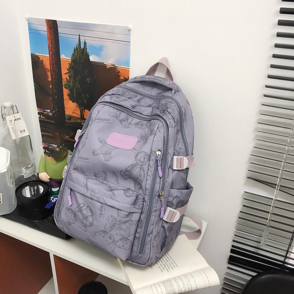 

Cute Large Capacity Backpack Nylon Ultra-light Schoolbag Travel Knapsacks Student