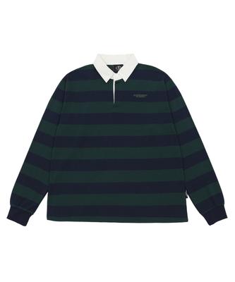 Bipitudiseuodeo 98 Gestreiftes Rugby Langarmshirt Grün