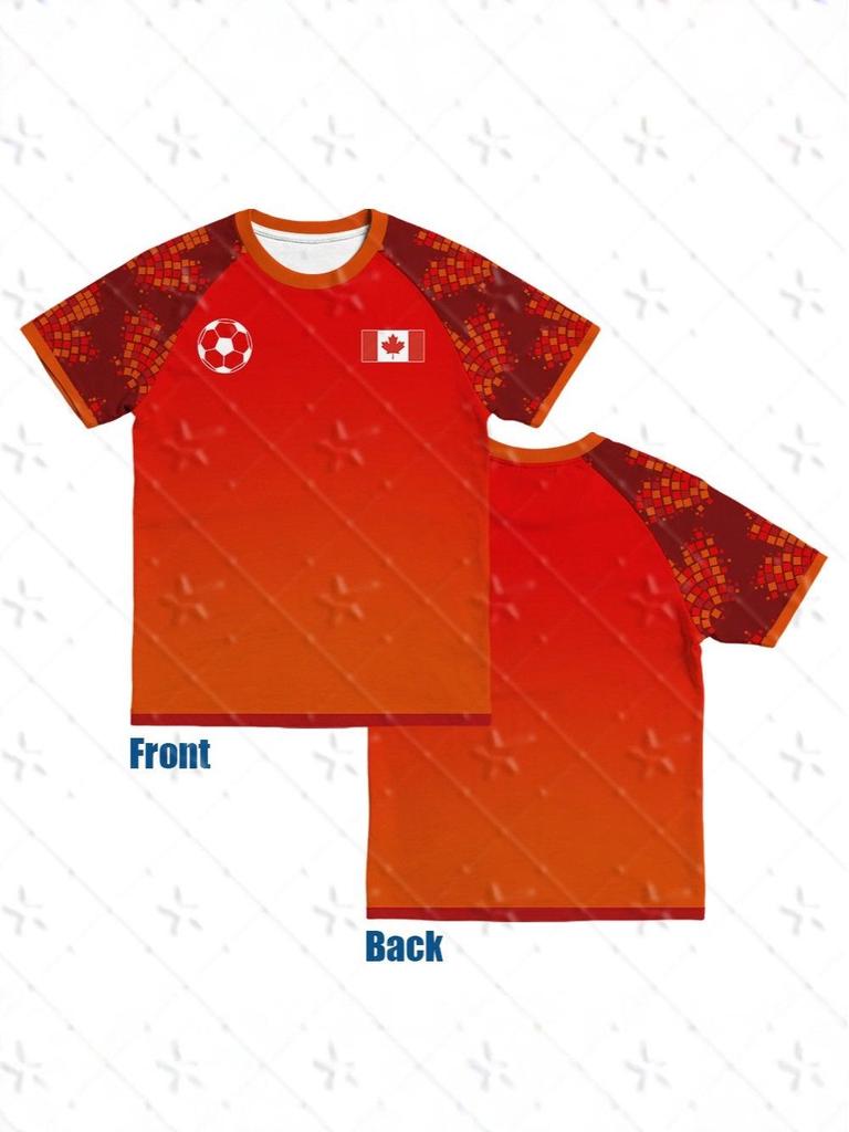 2026 Canada World Cup Soccer Jersey for Kids and Family - Raglan Sleeve Fan Outfit