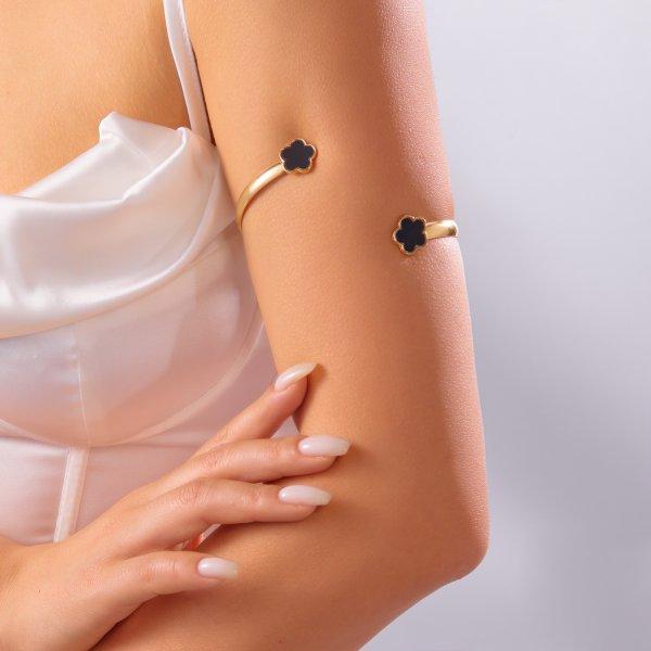 

Elegant Sexy Floral Open Cuff Armlet for Women Bracelet Vintage Enamel Glaze Craft Flower Open Arm Ring Party Jewelry Gift