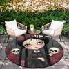 Cartoon Girls pattern round rug,Carpet Rug for Living Room Bedroom Playroom ,Non-slip Floor Mat,Holiday Gifts and Birthday Gifts.