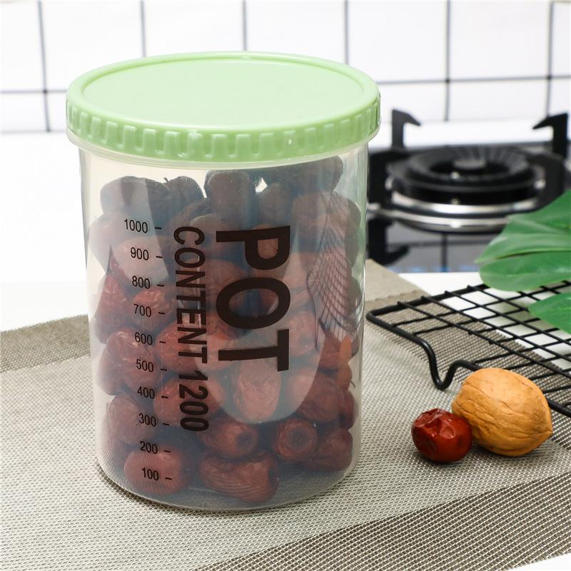 Küche Transparent Snack Aufbewahrungsbox Aufbewahrung Mehrkornbehälter Kunststoff Mehrkorn-Aufbewahrungsbehälter Lebensmittelversiegelter Behälter