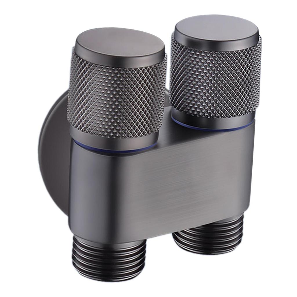 1 in 2 Out Doppelsteuerventil, auslaufsicher, 1 in 2 Out Doppelsteuer-Eckventil für Wasserhahn, Bidet, Wasserleitungen, Badezimmer, Küche