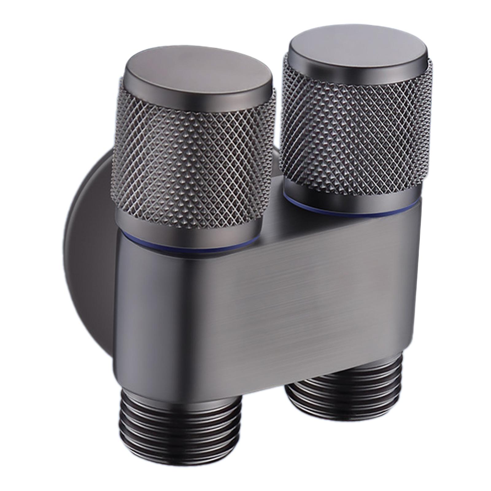 

1 в 2 выхода двойной регулирующий клапан герметичный 1 в два выхода двойной регулирующий угловой клапан для крана биде водопроводные трубы ванная кухня серый