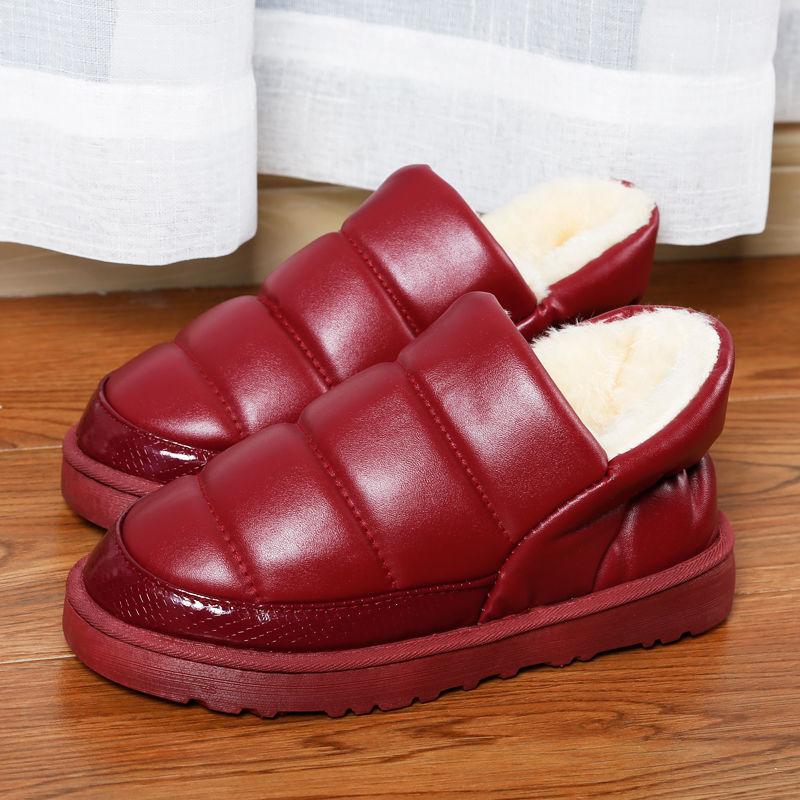 Mode Dames Winter Sneeuwlaarzen 2024 Koppels Binnenhuis Heren Platform Katoenen Schoenen Platte Pantoffels Waterdicht Warm Dik Pluche Enkellaarsjes