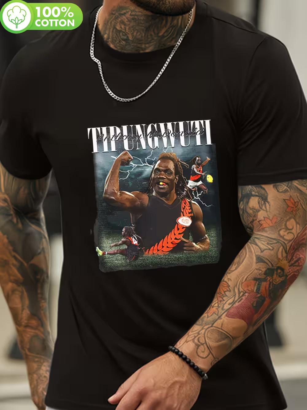 

S Anthony Tipungwuti Signature Logo T-Shirt - Black And White Design Featuring Name Print S