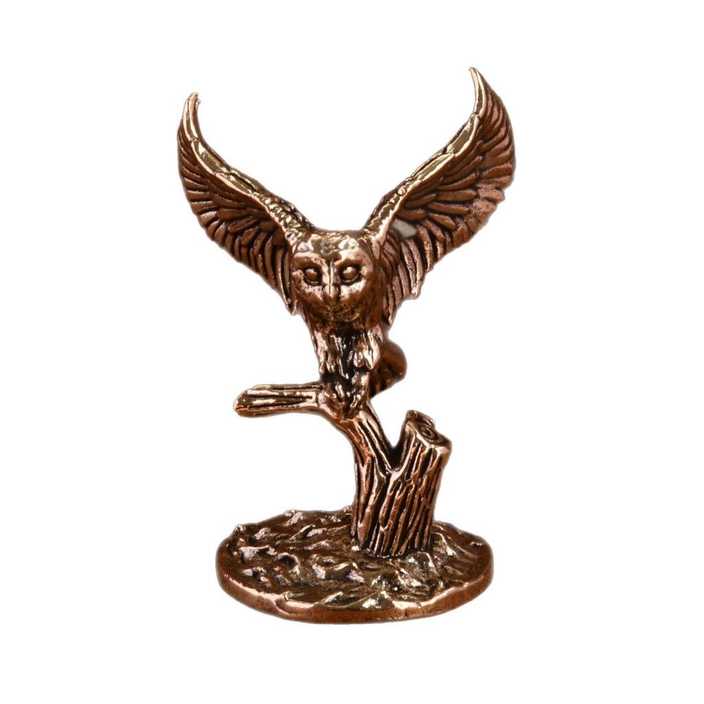 Vintage Eagle Figurine Copper Bird Statue Miniature Sculpture Ornament Office Desk Animal Decoration Home Decor Handmade Craft