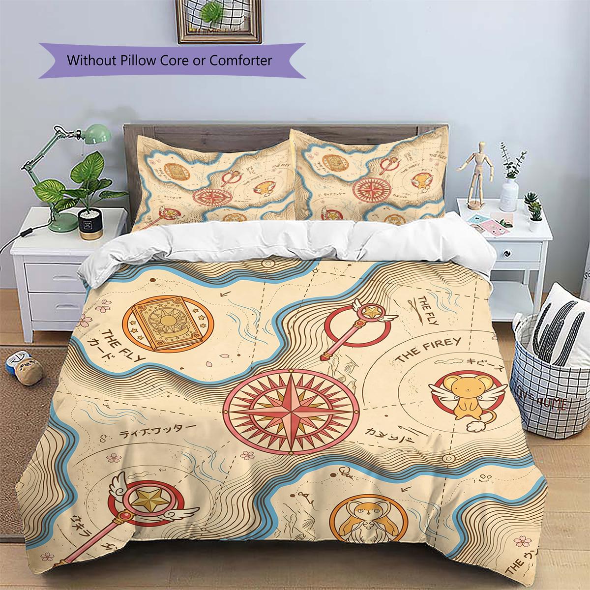 Cardcaptor Sakura Pillowcase & Duvet Cover Set | Cardcaptor Sakura Premium Bedding | Gift for Fans YUN6511 135x200cm
