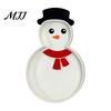 Christmas Snowman Serving Tray Tray, Holiday Party Decorative 3D Festive Snack Container Printed Platter Dish for Snacks, Candies, Goodies,