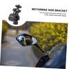 MOLUCKFU 2pcs Bracket Bike Rearview Mirror Support Handlebar Fixture Holder Accessories Mirror Mount Holder Adapter Handlebar Mirror Mount Hole