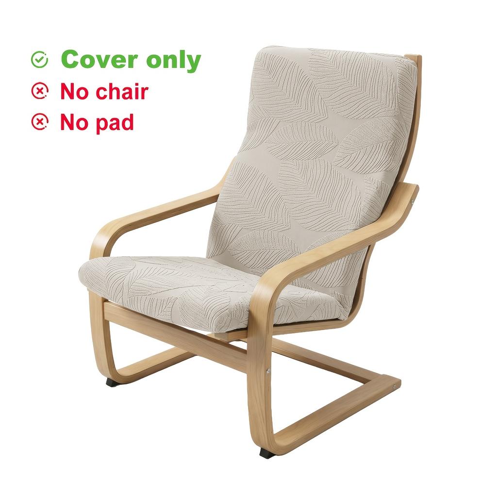 1Pc Leaves Jacquard Poang Chair Cover with Elastic Band Soft Rocking Chair Covers Stretch Armchair Protector Living Room Home