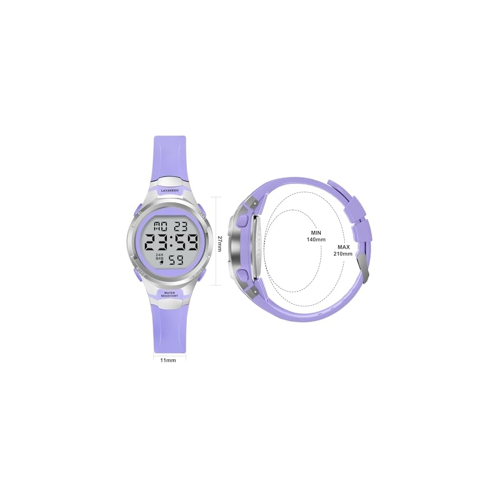 ShunkanSai Women's Digital Sports Watch Multi-Function Date Alarm LED Display Waterproof Outdoor Stylish