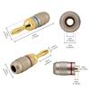 LCYOUTH Pure Copper Banana 24K Gold for Speaker Set of 8 Plugs, Plated, Cables,