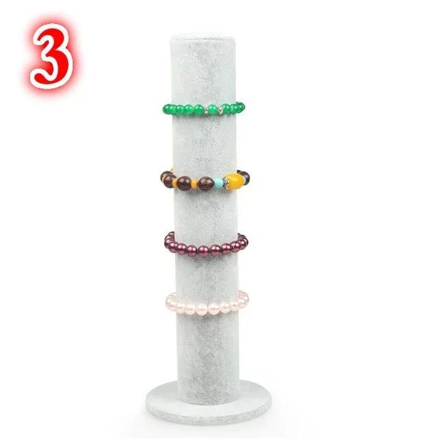 3D Jewelry Bracelet Display Stand Black Velvet Sky Pillar Bracelet Stand Jewelry Storage Stand Watch Necklace Display Stand