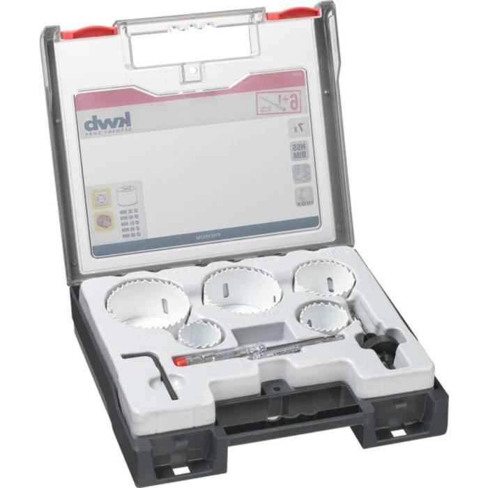 Jeu de scies-cloches - KWB - 598210 - 7 pièces - HSS CO bi-métal - Résistant et durable