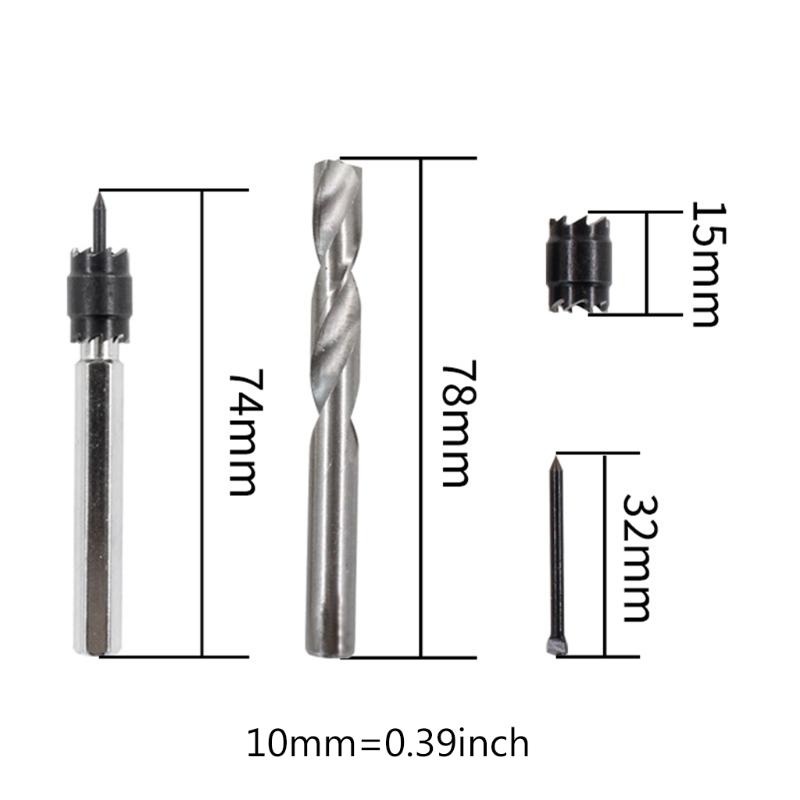 Multi-function Flexible Using 9 Piece of  Hexagonal Shank Twist Drill Welding Drill Dual Purpose Welding Point Tool