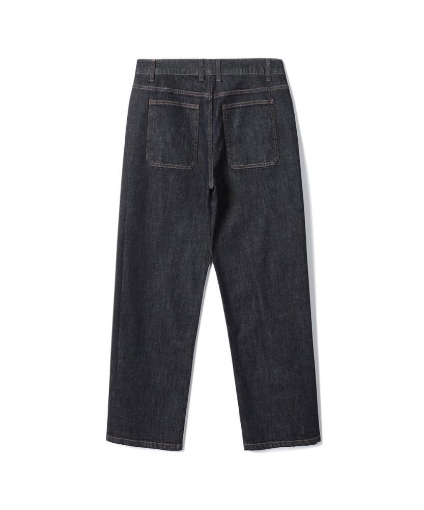 NOTIG One-Pleat Loose Fit Fatigue Denim Pants Blue_Okg3Ptlp101B1