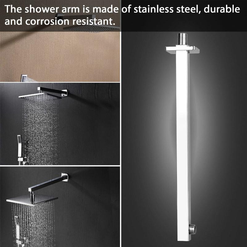Cheap 16'' 40cm Ceiling Shower Head Extension Arm Wall Mounted