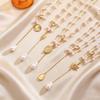 Fashion Sexy Metal Shell Pendant Chest Chain for Women Simple Imitation Pearl Multi-Layer Body Chain Seaside Vacation Zircon