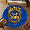 1pc Crown Royal Round Chair mat Area Rug - Non-Slip, Floor Mat for Office, Bedroom, and Indoor Decor c1125591