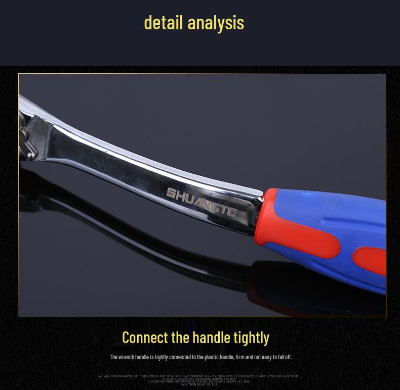 High-Speed Ratchet Wrench Set with External Hex Socket for Auto Repair.