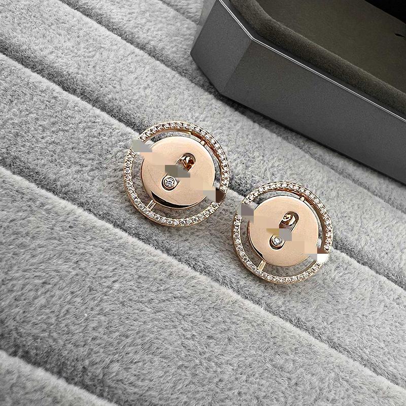 Lively Diamond Cutout Sliding Earrings - Light Luxury Style